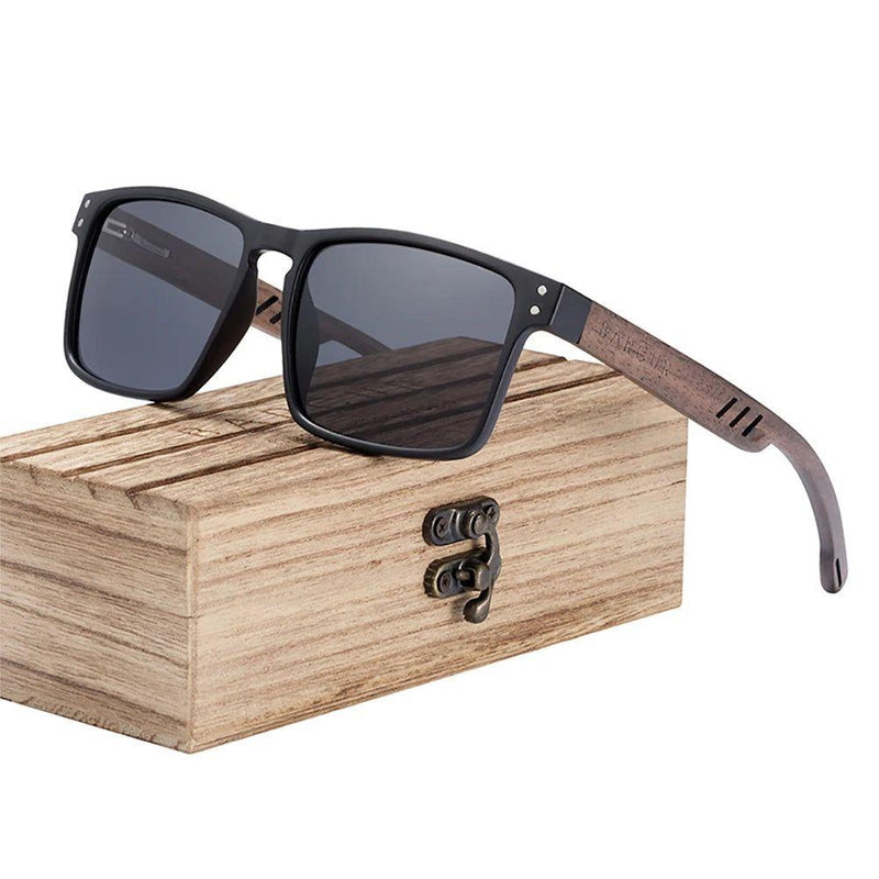 Eco-Friendly Polarized Walnut Wood Sunglasses for Men with UV400 Protection - Lucid Fantasy 