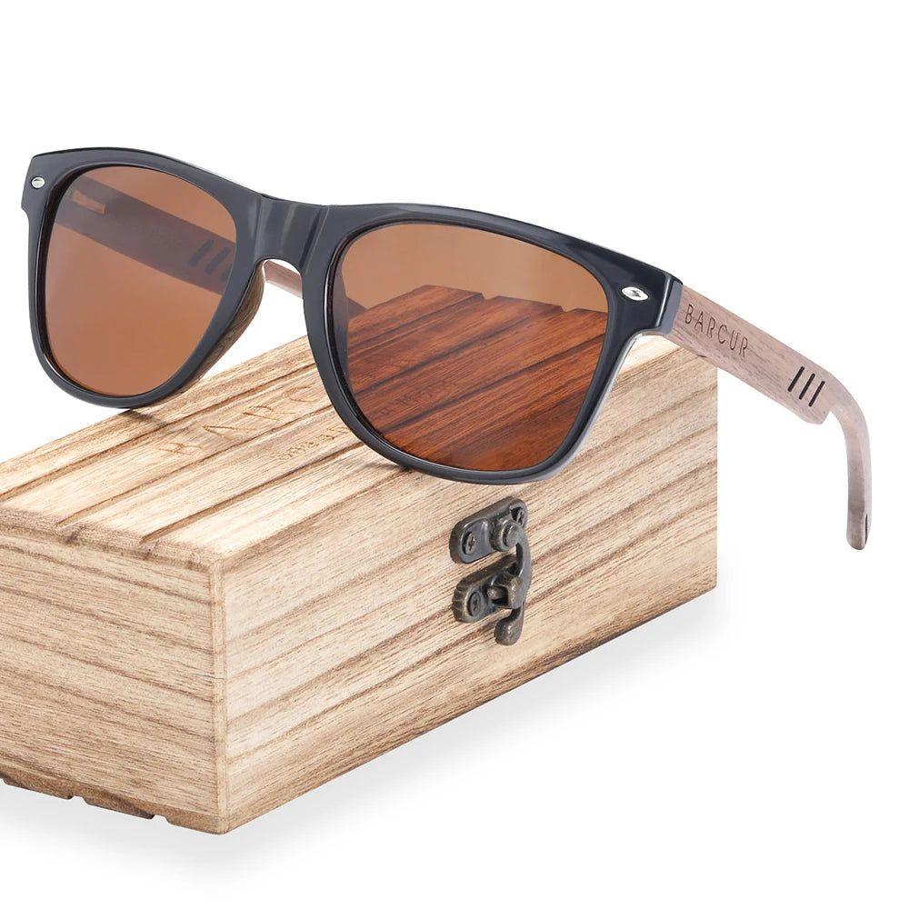 Eco-Friendly Polarized Wood Sunglasses for Men - Lightweight UV Protection Shades - Lucid Fantasy 