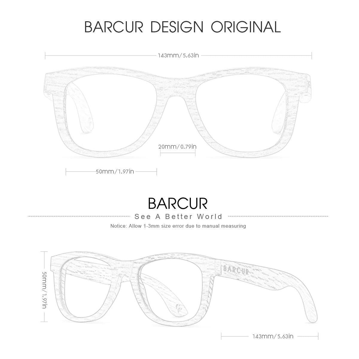 Eco-Friendly Wood Frame Polarized Sunglasses for Men by Barcur - Lucid Fantasy 