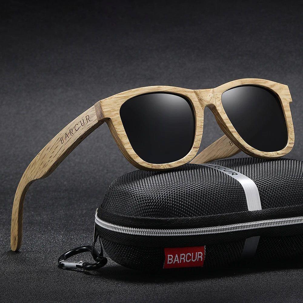 Eco-Friendly Wood Frame Polarized Sunglasses for Men by Barcur - Lucid Fantasy 