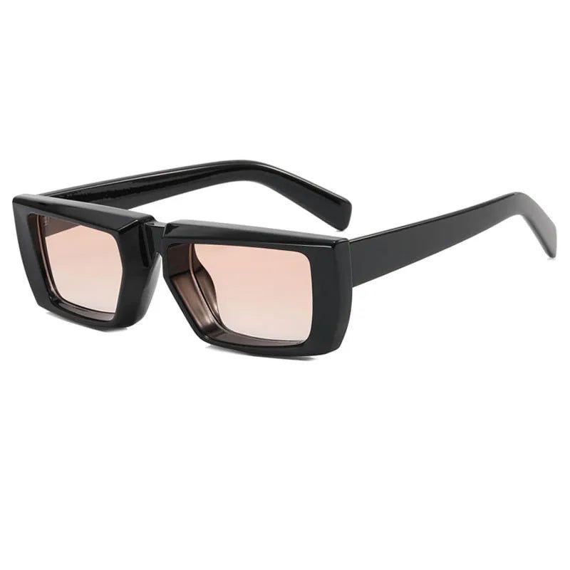 Edgy Y2K Retro Futuristic Rectangle Sunglasses with UV400 Protection - Lucid Fantasy 