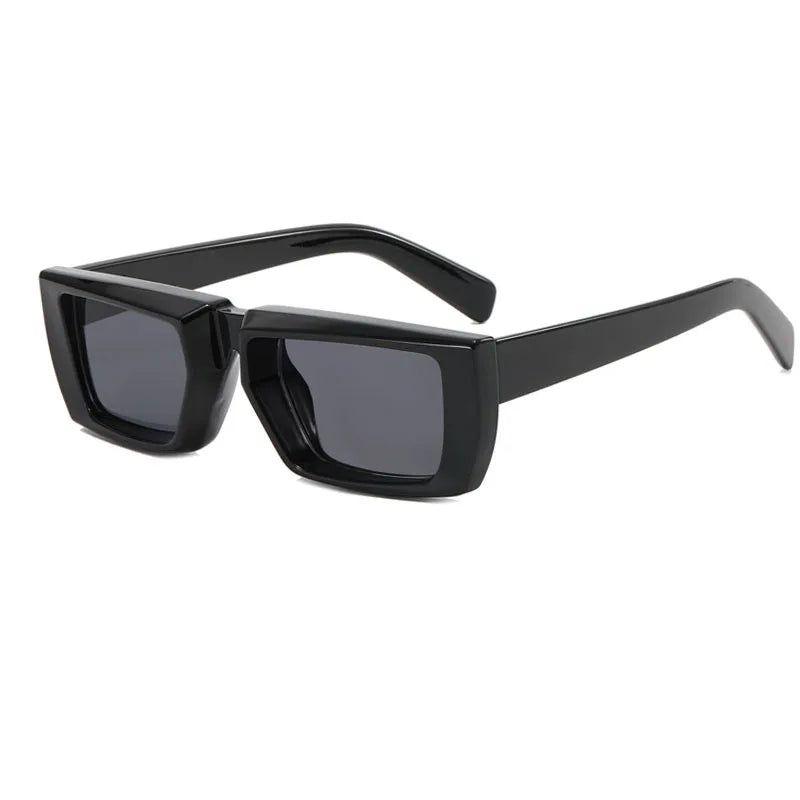 Edgy Y2K Retro Futuristic Rectangle Sunglasses with UV400 Protection - Lucid Fantasy 