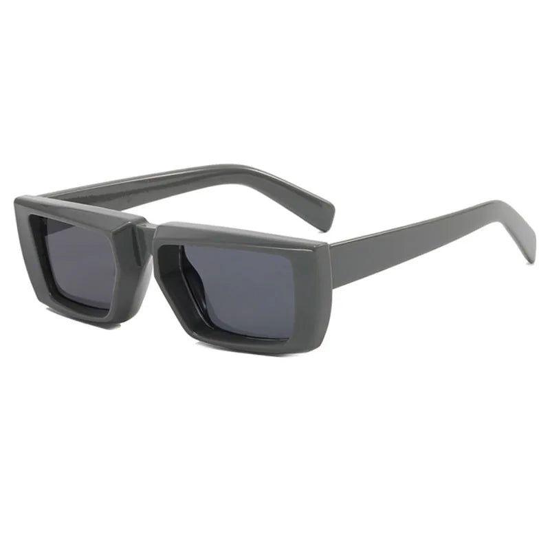 Edgy Y2K Retro Futuristic Rectangle Sunglasses with UV400 Protection - Lucid Fantasy 