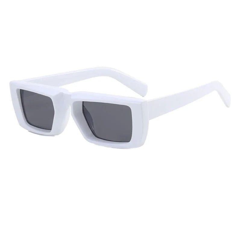 Edgy Y2K Retro Futuristic Rectangle Sunglasses with UV400 Protection - Lucid Fantasy 