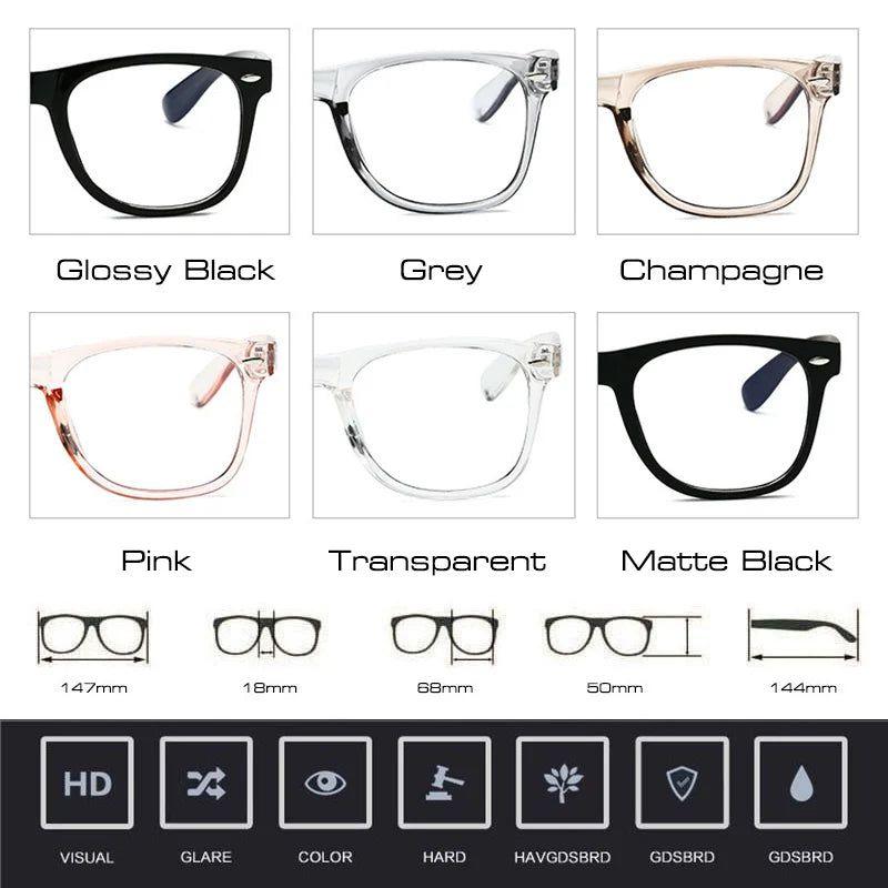 Elegant Anti-Blue Light Computer Glasses with Classic Nail Design - Lucid Fantasy 