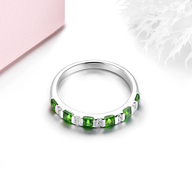 Elegantly Crafted Natural Chrome Diopside & Silver S925 Ring - Timeless Fine Jewelry - Lucid Fantasy 