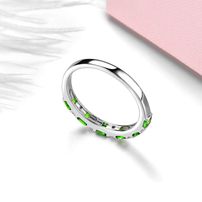 Elegantly Crafted Natural Chrome Diopside & Silver S925 Ring - Timeless Fine Jewelry - Lucid Fantasy 