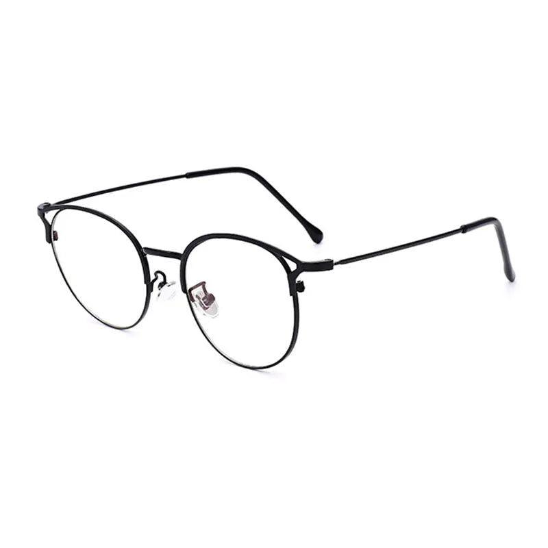 Fashion Anti-Blue Light Metal Cat Eye Glasses Cat Ear Optical Frames-Lucid Fantasy