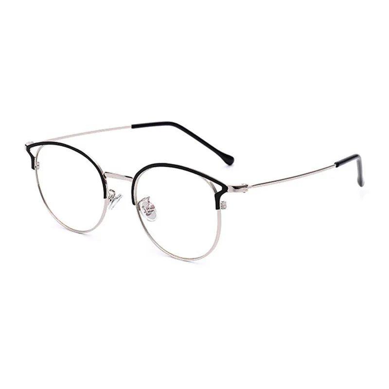 Fashion Anti-Blue Light Metal Cat Eye Glasses Cat Ear Optical Frames-Lucid Fantasy