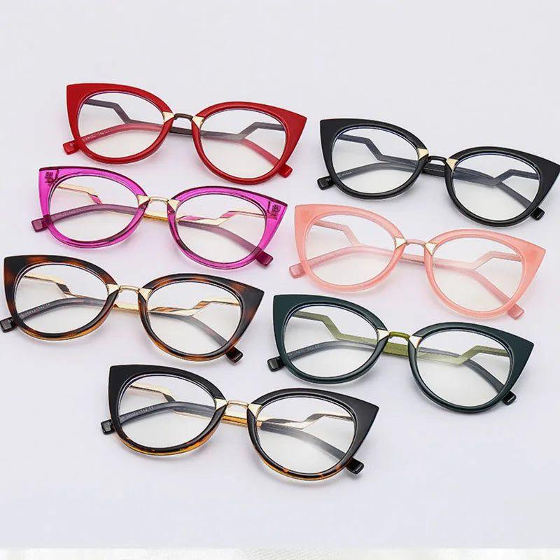 Fashion-Forward Anti-Blue Light Cat Eye Eyewear with Original Design - Lucid Fantasy 