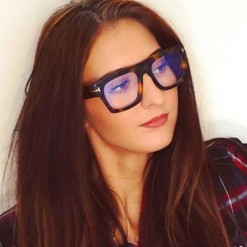 Fashion-Forward Oversized Square Blue Light Blocking Glasses - Lucid Fantasy 