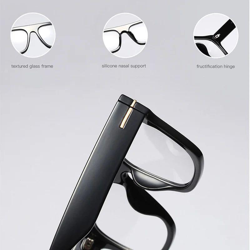 Fashion-Forward Oversized Square Blue Light Blocking Glasses - Lucid Fantasy 