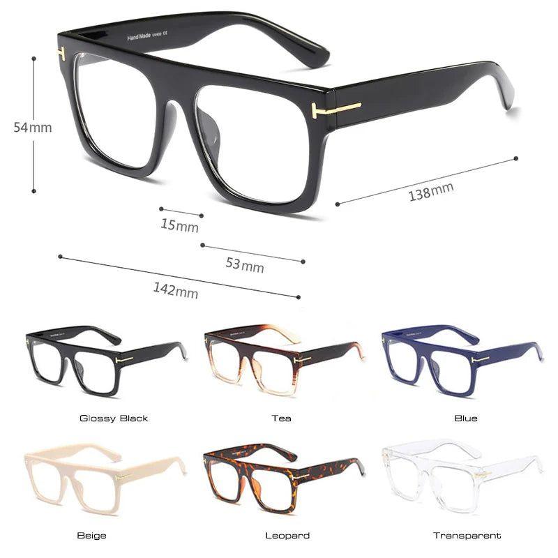 Fashion-Forward Oversized Square Blue Light Blocking Glasses - Lucid Fantasy 