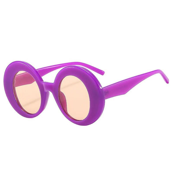 Fashion Oversized Oval Colorful Sunglasses Shades UV400 Gradient Retro Punk Fashion Frames-Lucid Fantasy