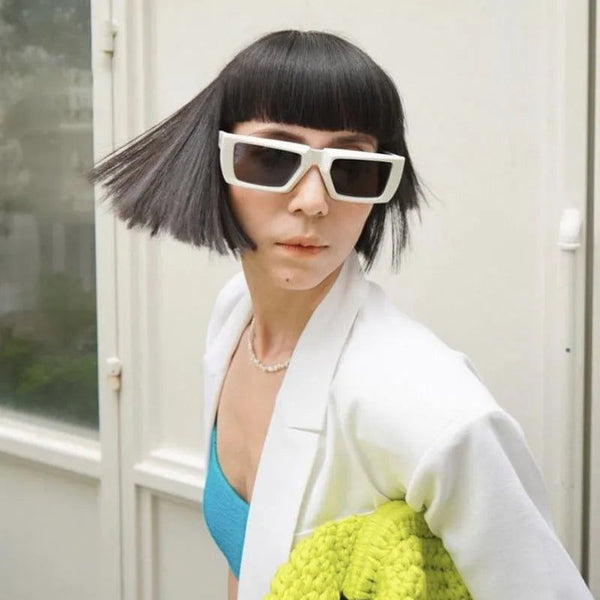 Fashion Y2K Punk Style Futuristic Sunglasses Retro Rectangle Shades UV400-Lucid Fantasy