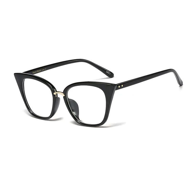 Fashionable Cat Eye Anti-Blue Light Glasses with Stylish Rivet Design - Lucid Fantasy 