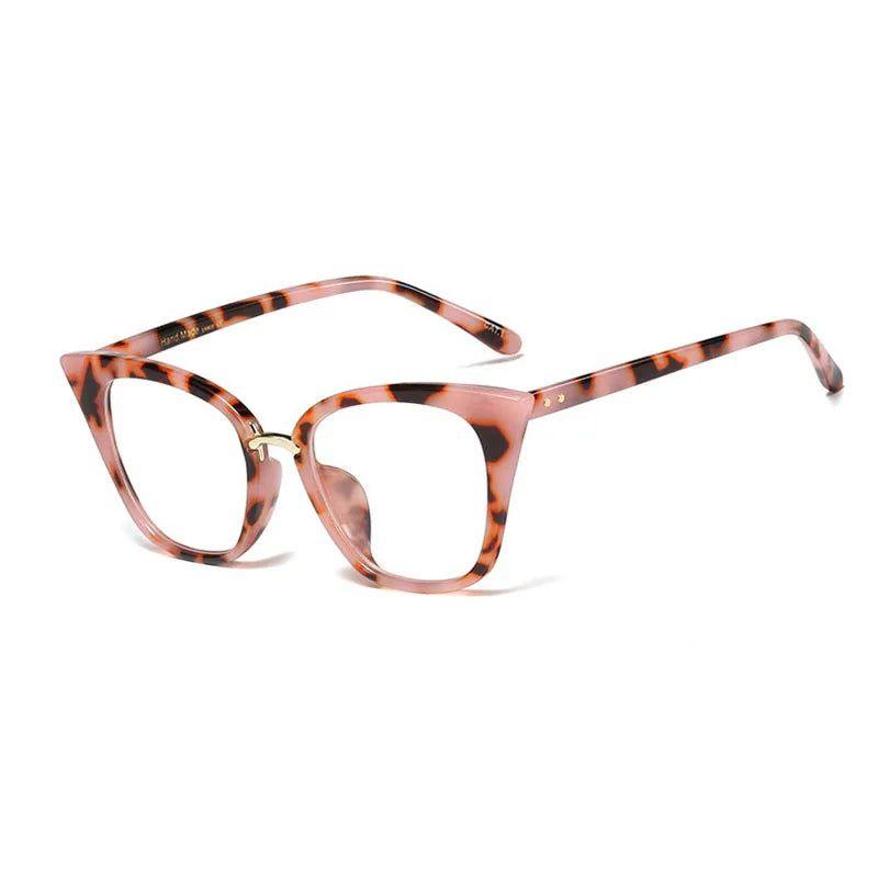 Fashionable Cat Eye Anti-Blue Light Glasses with Stylish Rivet Design - Lucid Fantasy 