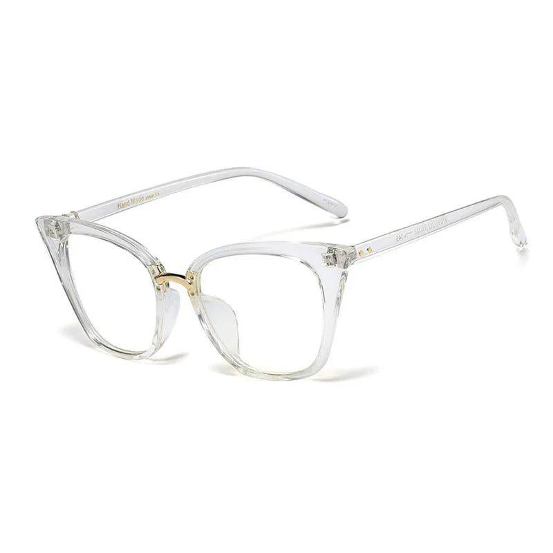 Fashionable Cat Eye Anti-Blue Light Glasses with Stylish Rivet Design - Lucid Fantasy 