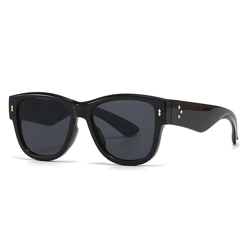 Fashionable Cat Eye Rivet Sunglasses with UV400 Protection - Lucid Fantasy 