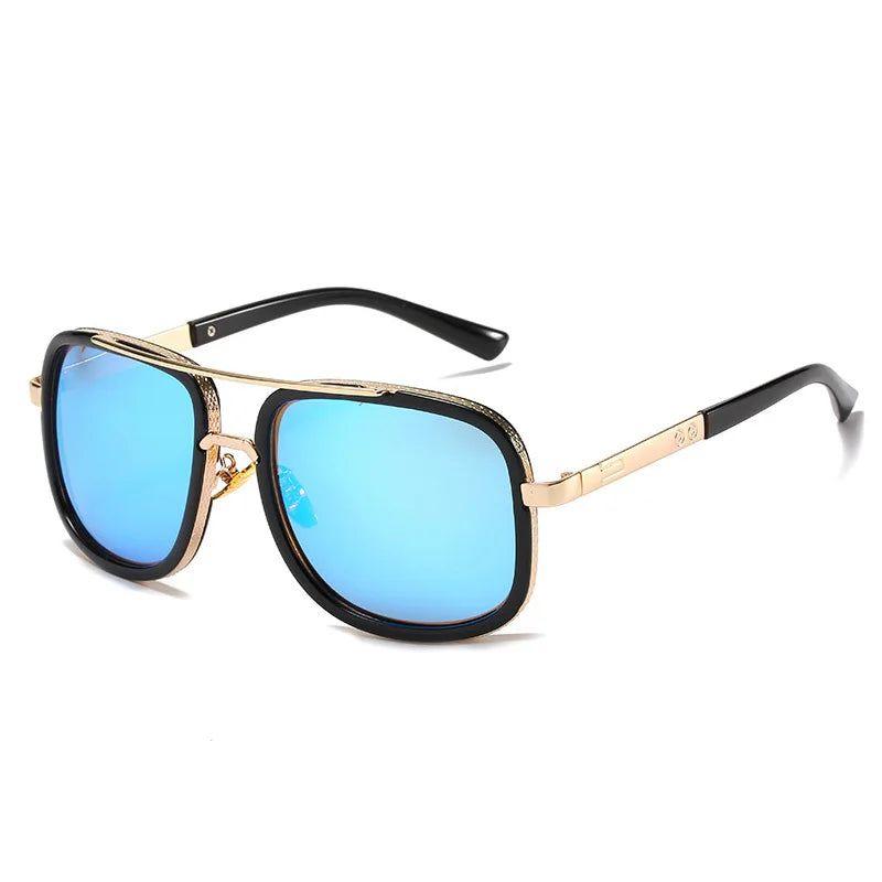 Fashionable Double Bridge Square UV400 Sunglasses for Outdoor Adventures - Lucid Fantasy 