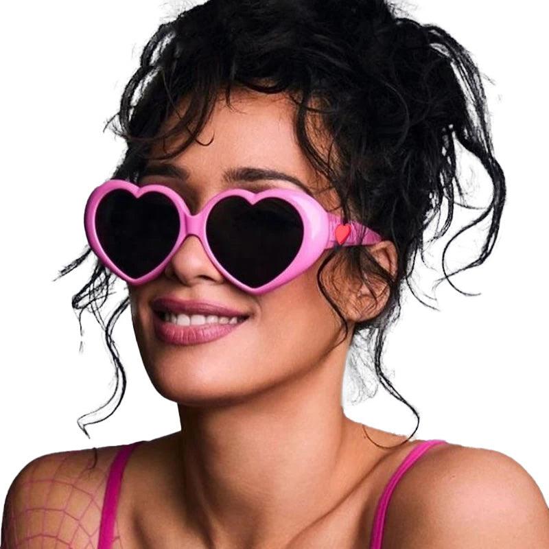 Fashionable Gradient Heart Sunglasses with Colorful Love-Inspired Frames - Lucid Fantasy 