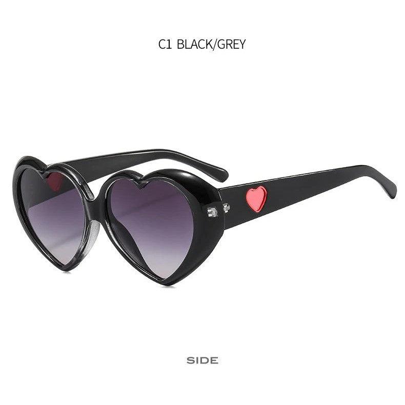 Fashionable Gradient Heart Sunglasses with Colorful Love-Inspired Frames - Lucid Fantasy 