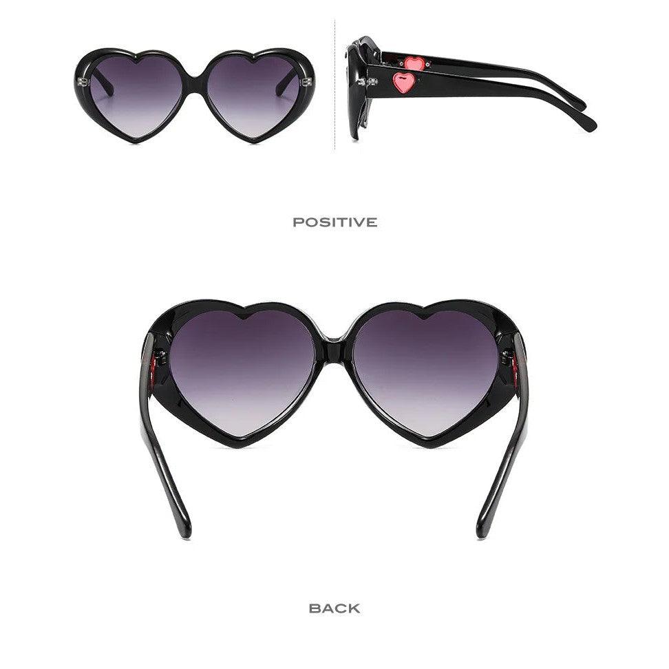 Fashionable Gradient Heart Sunglasses with Colorful Love-Inspired Frames - Lucid Fantasy 