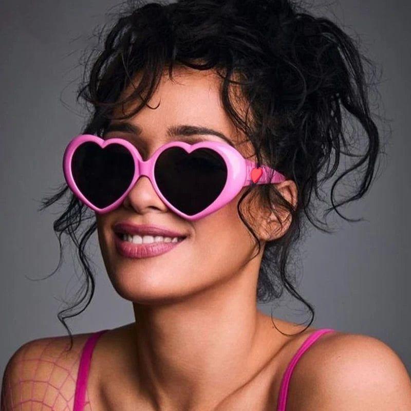 Fashionable Gradient Heart Sunglasses with Colorful Love-Inspired Frames - Lucid Fantasy 