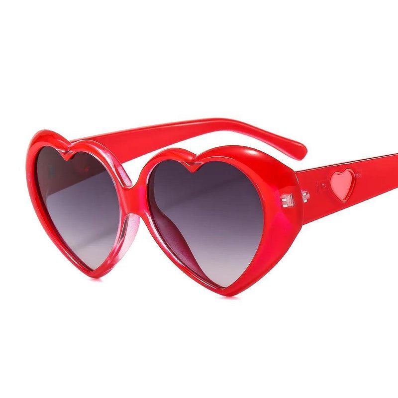 Fashionable Gradient Heart Sunglasses with Colorful Love-Inspired Frames - Lucid Fantasy 