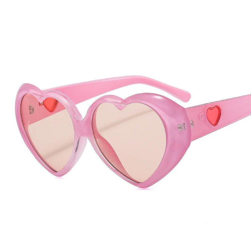 Fashionable Gradient Heart Sunglasses with Colorful Love-Inspired Frames - Lucid Fantasy 