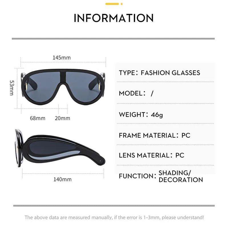 Fashionable Oversized Mirror Goggle Sunglasses with UV400 Protection - Lucid Fantasy 