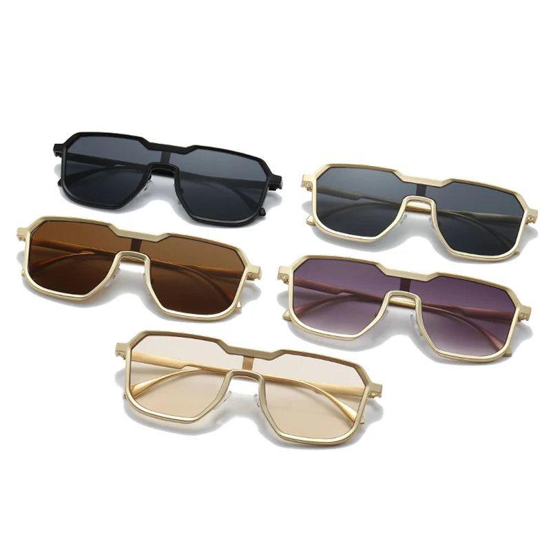 Fashionable Punk Retro Square Metal Frame Sunglasses for Bold Fashion Statements - Lucid Fantasy 