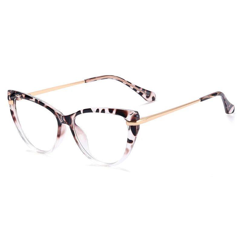 Fashionable Retro Anti-Blue Light Eyeglasses with Grey Pink TR90 Frame - Lucid Fantasy 