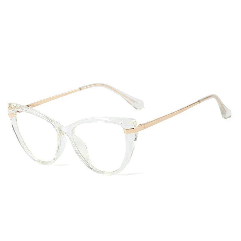 Fashionable Retro Anti-Blue Light Eyeglasses with Grey Pink TR90 Frame - Lucid Fantasy 