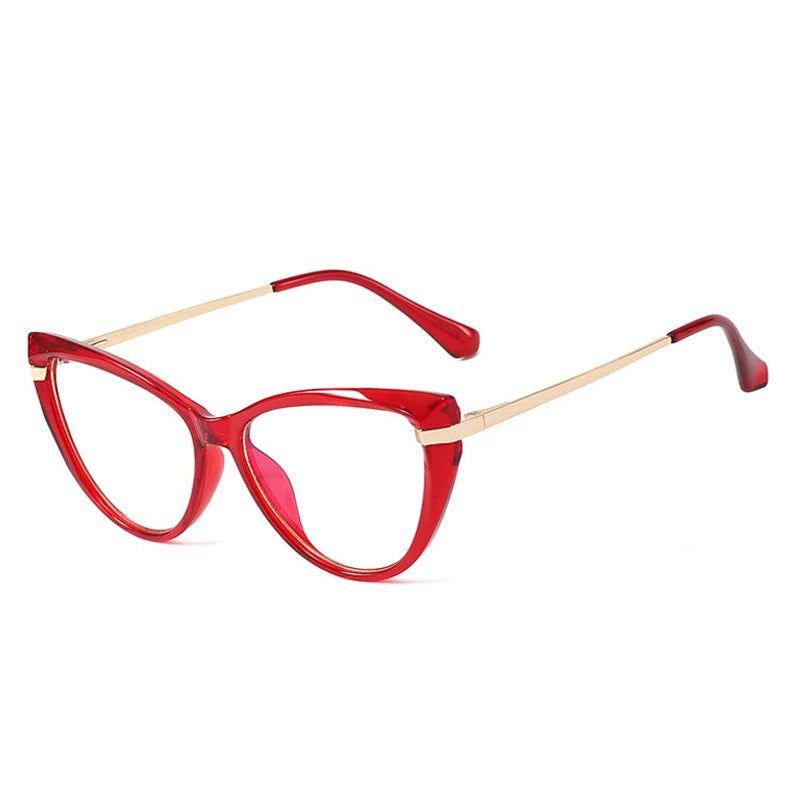 Fashionable Retro Anti-Blue Light Eyeglasses with Grey Pink TR90 Frame - Lucid Fantasy 