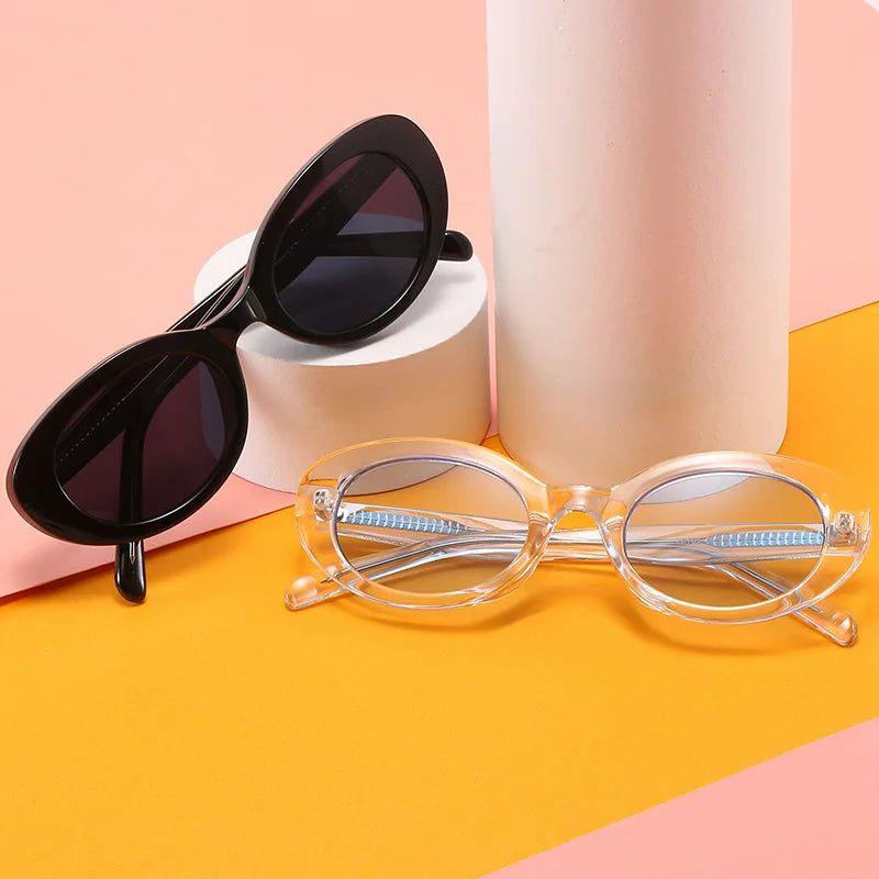 Fashionable Retro Candy-Colored Cat Eye Sunglasses with UV400 Protection - Lucid Fantasy 