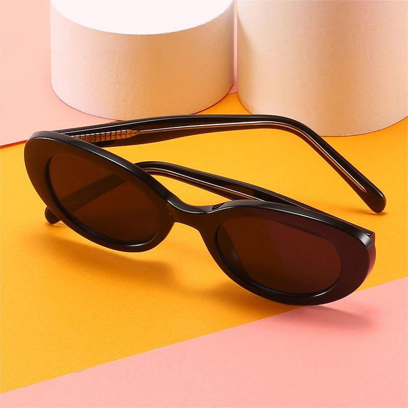 Fashionable Retro Candy-Colored Cat Eye Sunglasses with UV400 Protection - Lucid Fantasy 