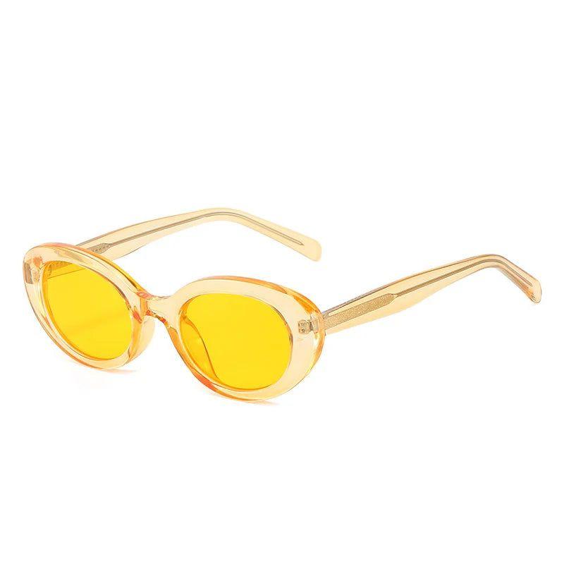 Fashionable Retro Candy-Colored Cat Eye Sunglasses with UV400 Protection - Lucid Fantasy 