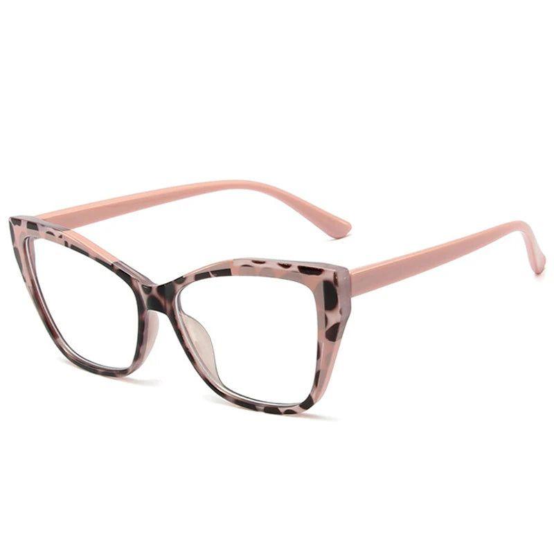 Fashionable Retro Cat Eye Dual-Tone Eyewear with Anti-Blue Light Protection - Lucid Fantasy 