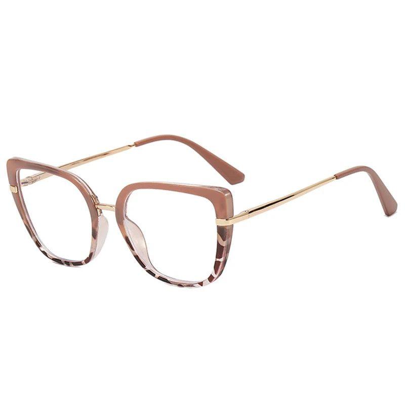 Fashionable Retro Cat Eye Glasses with Anti-Blue Light Protection and TR90 Metal Frames - Lucid Fantasy 