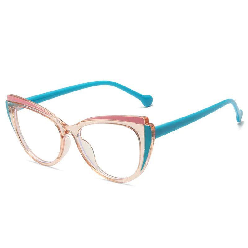 Fashionable Retro Cat Eye Glasses with Anti-Blue Light Protection - Lucid Fantasy 