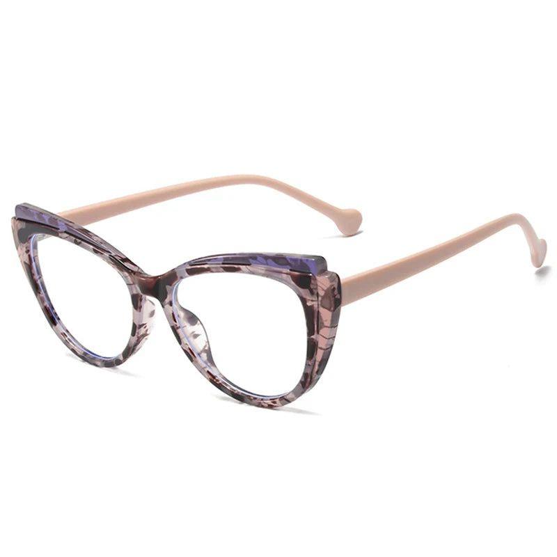 Fashionable Retro Cat Eye Glasses with Anti-Blue Light Protection - Lucid Fantasy 