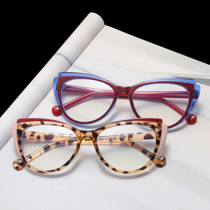 Fashionable Retro Cat Eye Glasses with Anti-Blue Light Protection - Lucid Fantasy 