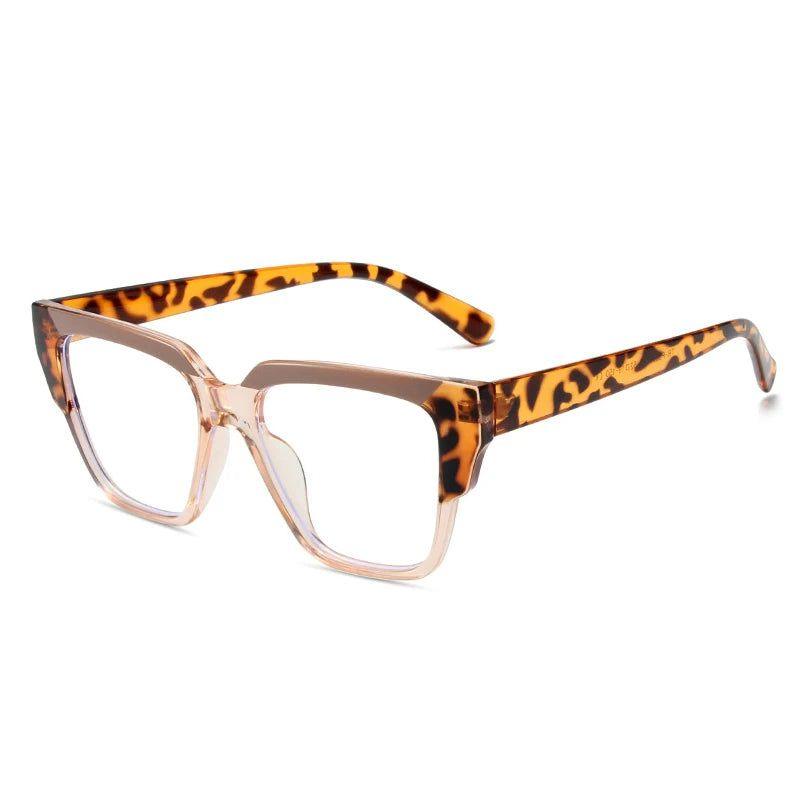 Fashionable Retro Cat Eye Glasses with Colorful Polygon Design and Anti-Blue Light Protection - Lucid Fantasy 