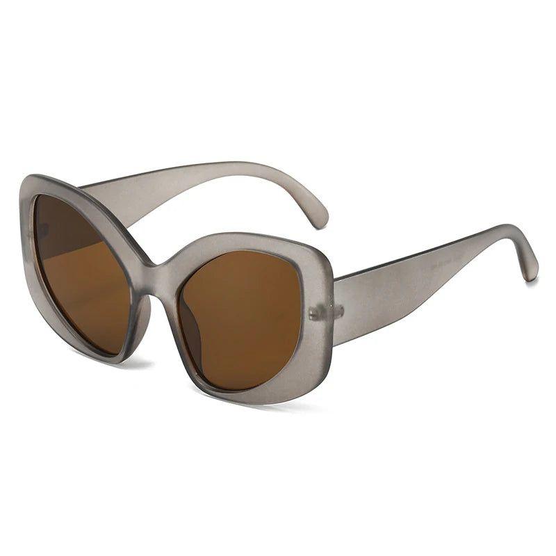 Fashionable Retro Cat Eye Oversized Sunglasses with UV400 Protection - Lucid Fantasy 