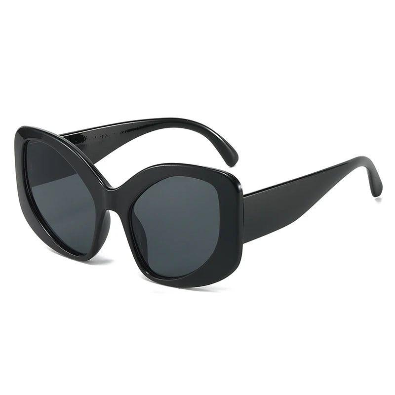 Fashionable Retro Cat Eye Oversized Sunglasses with UV400 Protection - Lucid Fantasy 