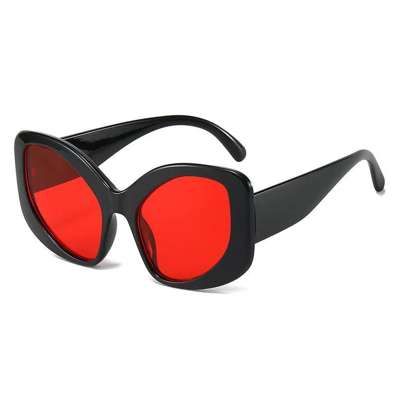 Fashionable Retro Cat Eye Oversized Sunglasses with UV400 Protection - Lucid Fantasy 