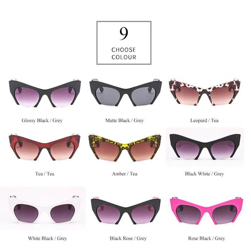 Fashionable Retro Cat Eye Sunglasses with Gradient Lenses and UV400 Shielding - Lucid Fantasy 