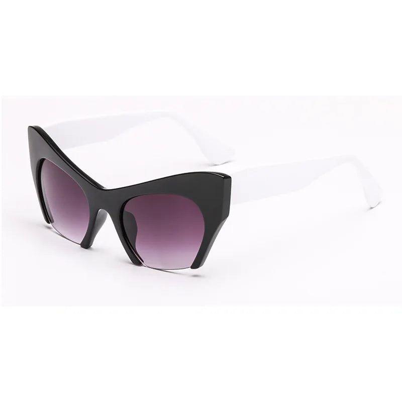 Fashionable Retro Cat Eye Sunglasses with Gradient Lenses and UV400 Shielding - Lucid Fantasy 