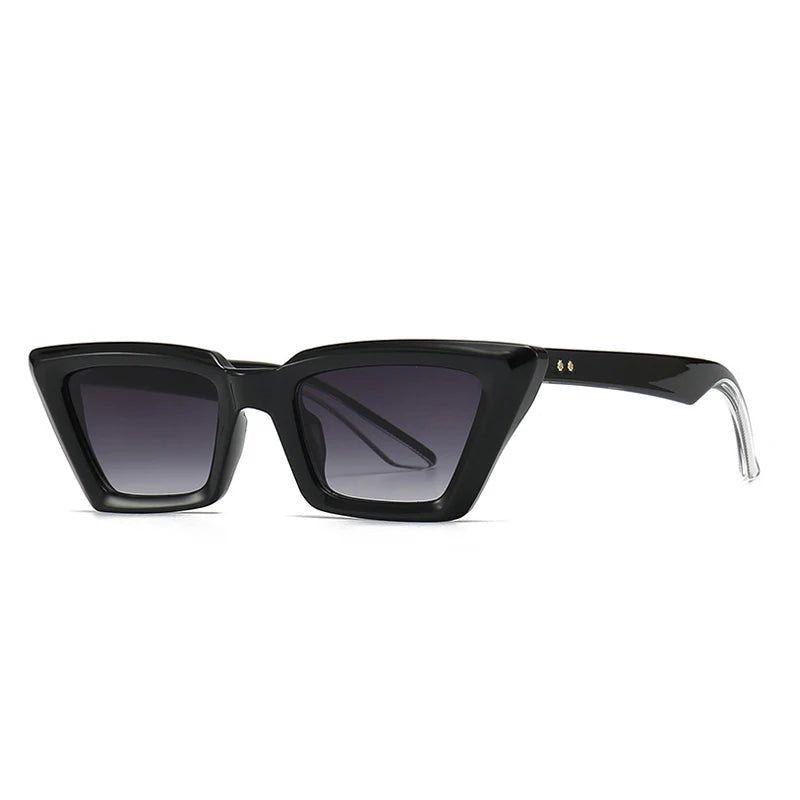 Fashionable Retro Cat Eye Sunglasses with Rivets and UV400 Protection - Lucid Fantasy 